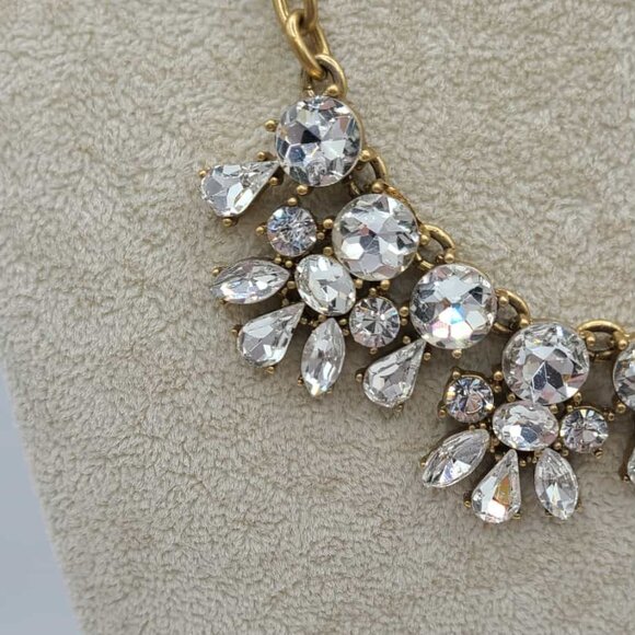 J Crew Clear Crystal Statement Necklace - Picture 6 of 8